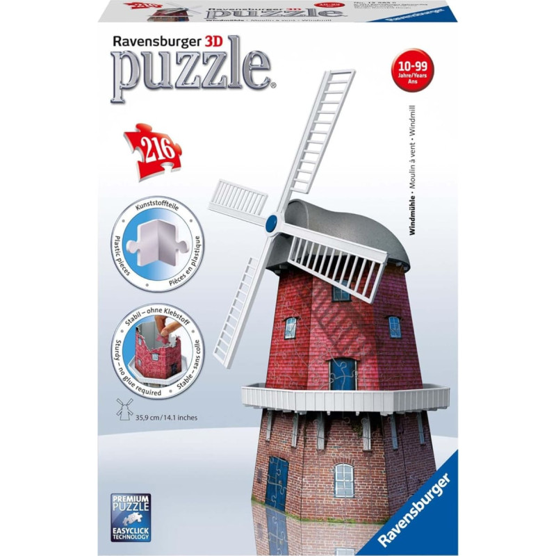 Ravensburger 3D Puzzle Windmill, 216 pcs, 10+