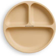 Bocioland 5880 3-PART PLATE WITH SUCTION CUPS BEIGE BL588