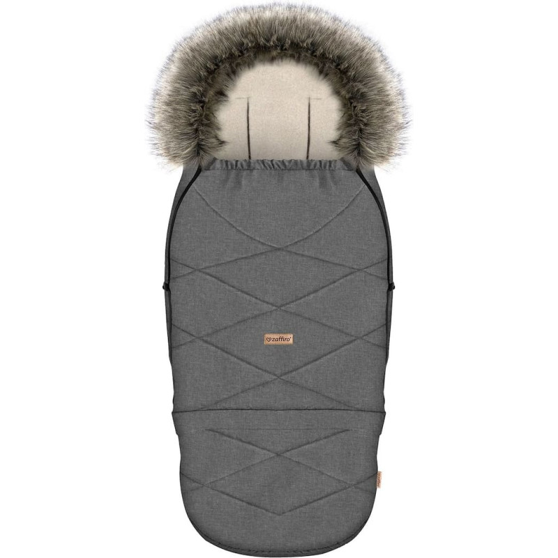 Adjustable footmuff with bag GrowUP Scandi 0-36m grey