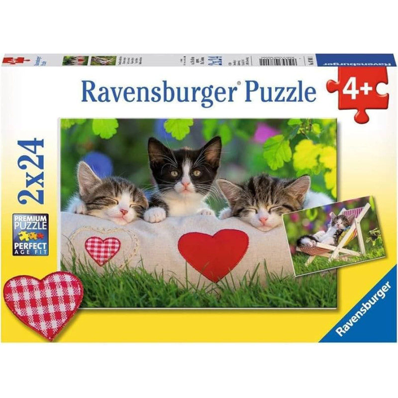 Ravensburger Puzzle 2x24 pcs Sleeping Kittens