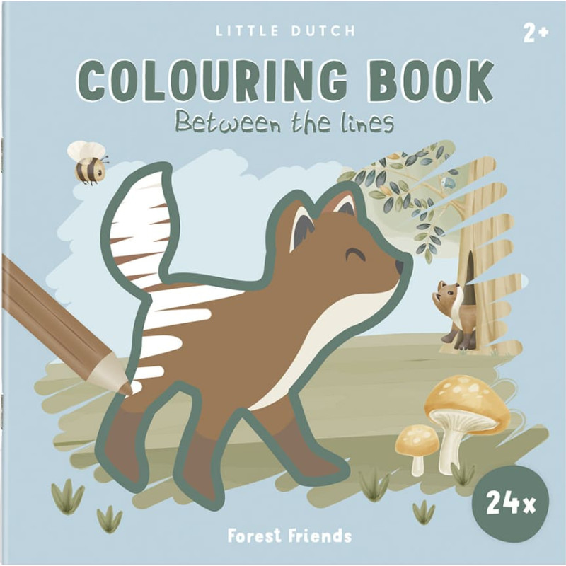 Little Dutch Colouring book between the lines Forest Friends