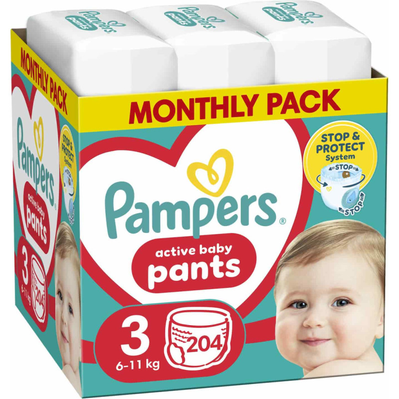Pampers Pants autiņbiksītes, 3. izmērs, 204 gab. - 81772856