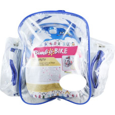 Bimbo Bike Rinkinys vaikams: dviračio &scaron;almas, kelių ir alkūnių apsaugos, dydis S, lėktuvėlių motyvas