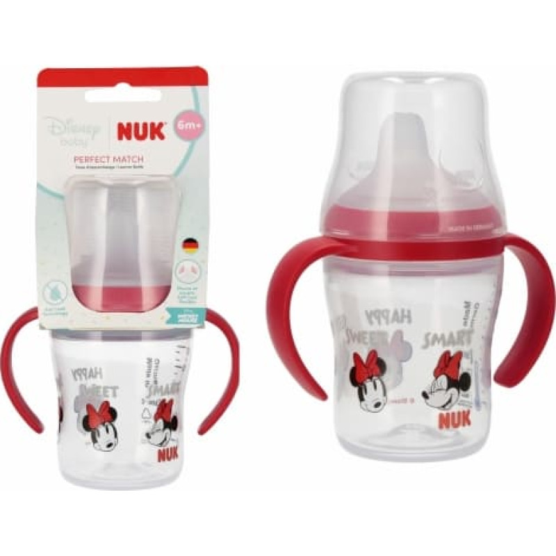 NUK CZE102153991 Butelka 150ml z uchwytami +6m MINNIE