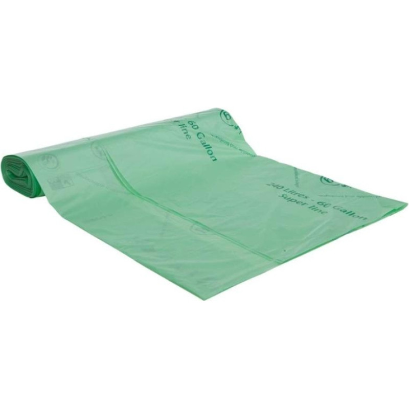 Biobag Atkritumu maisi kompostējami BioBag 240L (3 gab. rullī) 17mkr. 113x 139cm zaļi