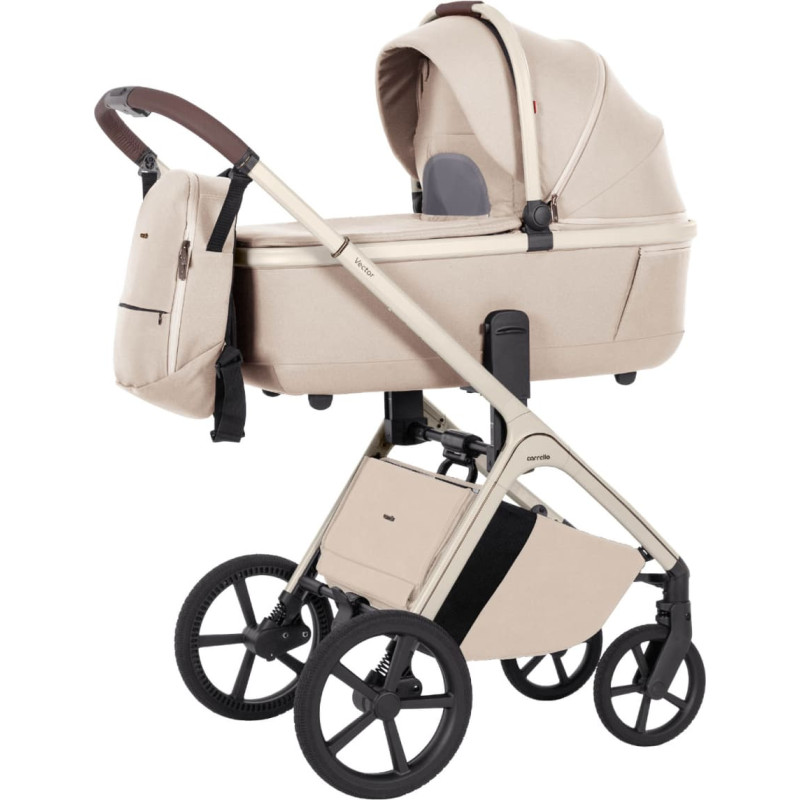 Carrello Baby Vaikiškas vežimėlis 2 viename Vector CRL-6550 Seashell Beige