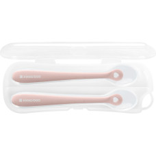 Silicone spoons with case 2pcs Blush