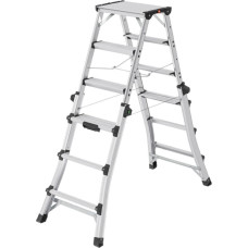 Hailo Kāpnes teleskopiskās Master DTL100  / alumīnija / 2x4 - 2x6 pakāpieni