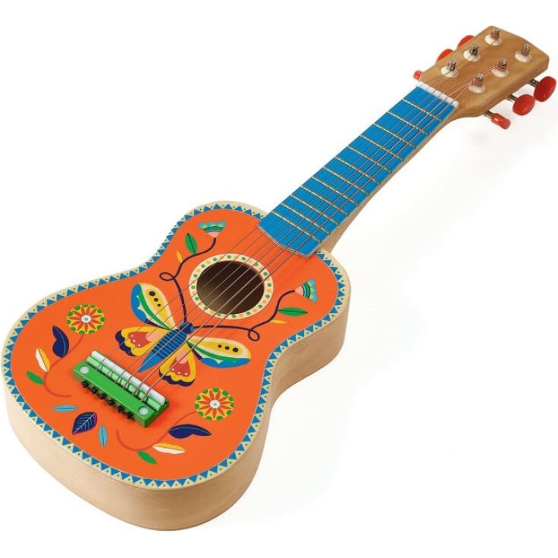 Djeco Animambo Muzikinis instrumentas - Maža gitara su 6 metaliniais lynais