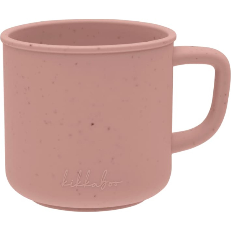 Cup with handle Platinum Silicone Blush