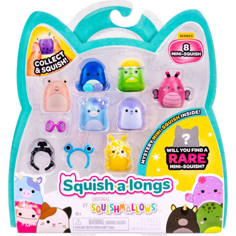 Squishmallows SQUISH-A-LONGS Herojai, 8 vnt., 2,5 cm