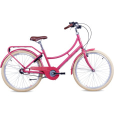 S&acute;cool Children's bicycle S'COOL chiX Classic, 24" Berry/Beige