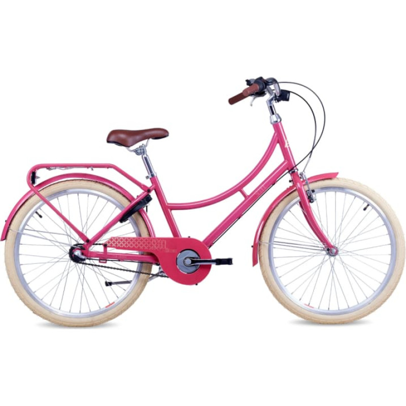 S&acute;cool Children's bicycle S'COOL chiX Classic, 24" Berry/Beige