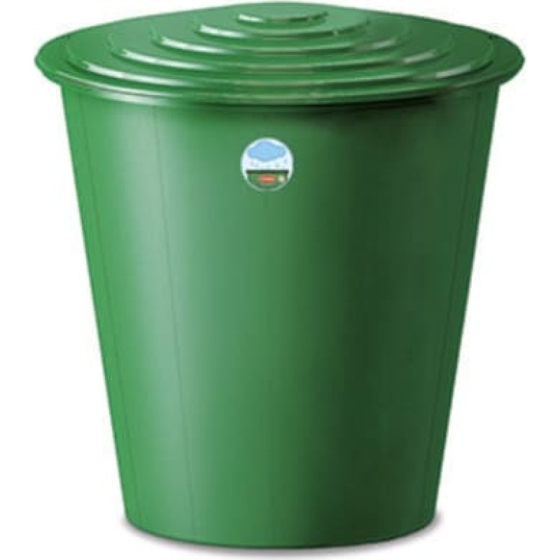 Stefanplast vandens statinė 210 L su dangčiu ir čiaupu, Ø76.5 × 84 cm, žalia