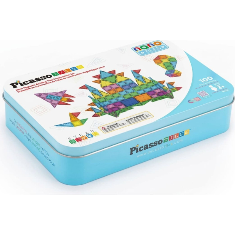 Picasso Tiles Magnētiskais konstruktors ar penāli 100 detaļas, PN04