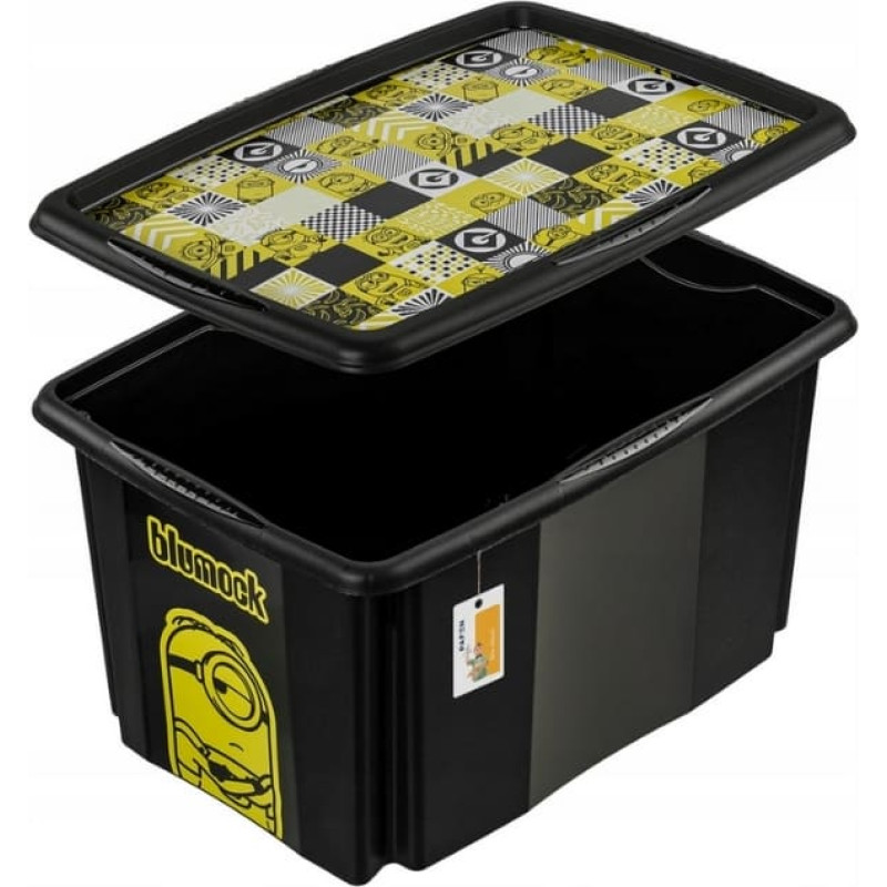 Keeeper Kaste ar vāku 45L Karolina &ldquo;Minions Mosaic&rdquo; 55,5x40x30cm melna