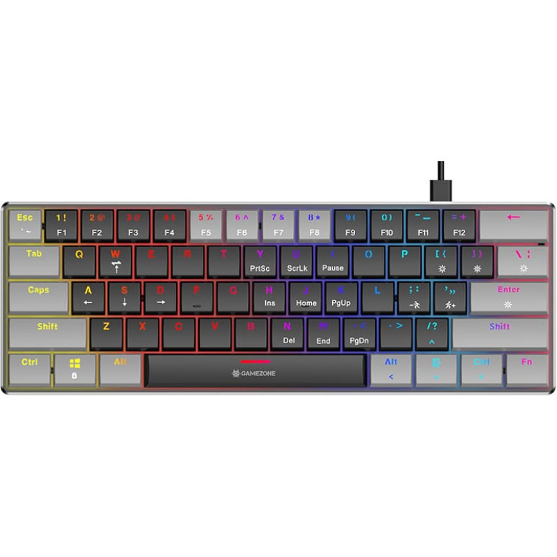 Tracer 47869 Gamezone KEYLO 61 (Low Profile) USB Mechanical Keyboard, Black/Grey