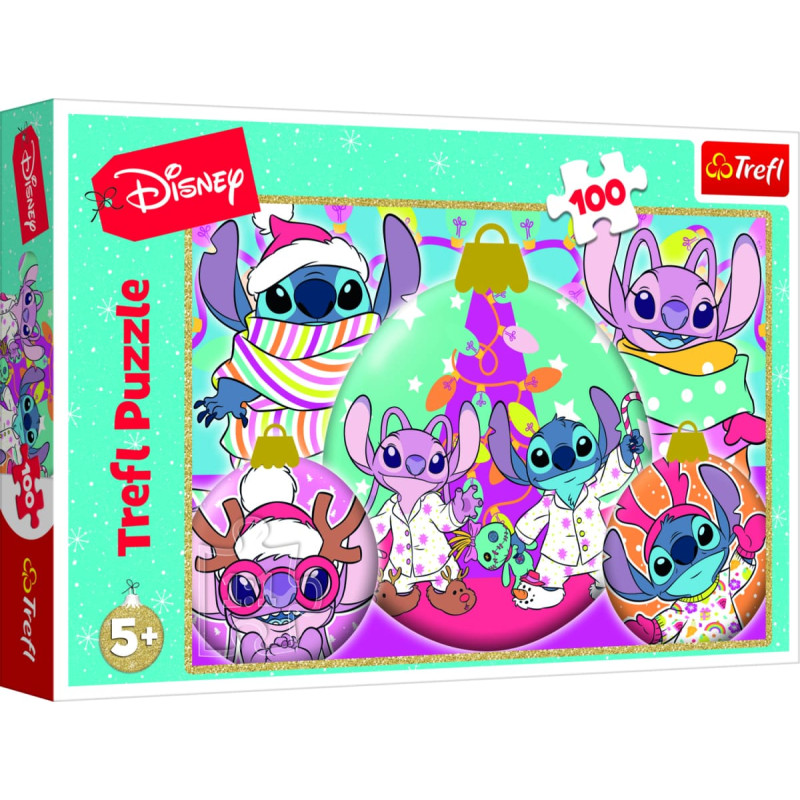 Trefl DISNEY STITCH Dėlionė &bdquo;Kalėdos&ldquo;, 100 det.