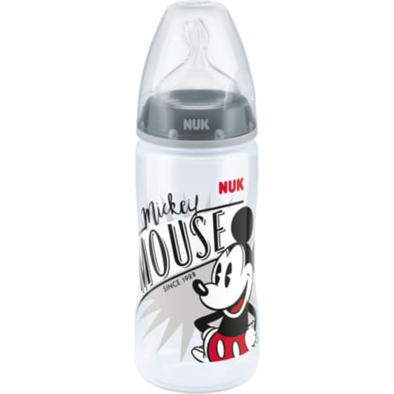 NUK Firs Choice PP MICKEY bottle with temperature indicator light 300 ml with silicone teat 6-18m SK66 10741019 SALE