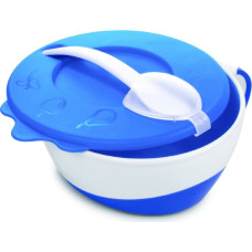 CANPOL BABIES Plate - bowl with handle, lid and spoon, 31/406 blue
