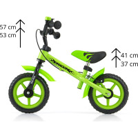 MILLY MALLY DRAGON walking/balance bike with brakes, Green NUOLAIDA