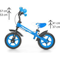 MILLY MALLY DRAGON walking, balance bike with brakes, blue NUOLAIDA