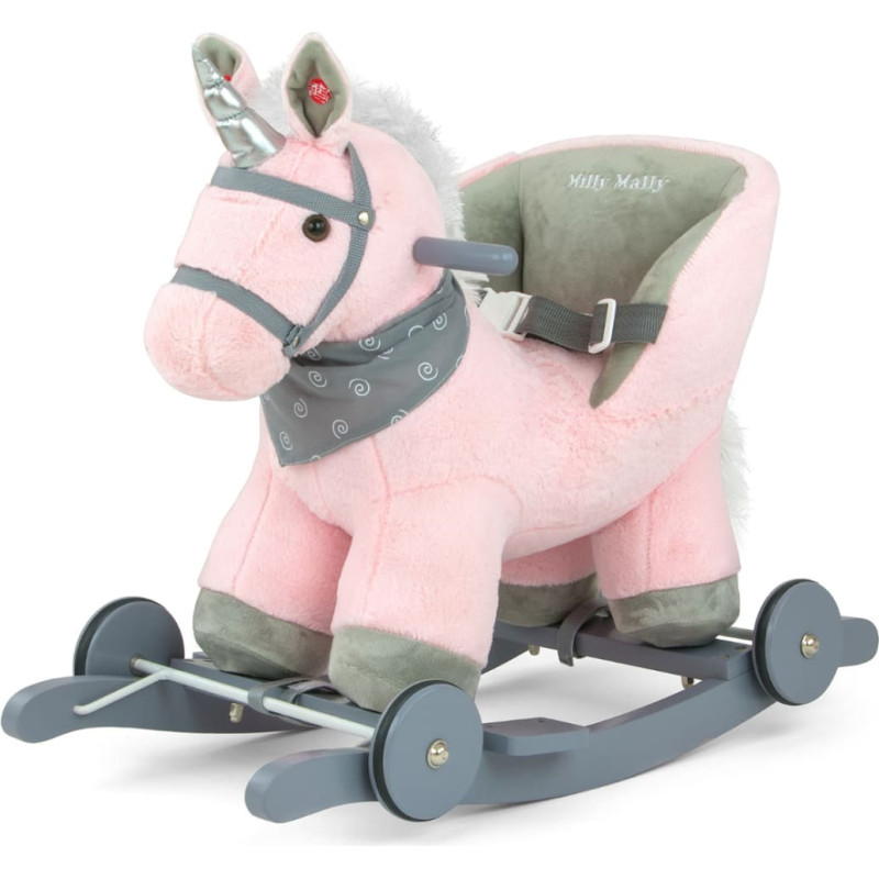 MILLY MALLY Children's rocking chair with wheels Polly pink