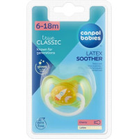CANPOL BABIES latex dummy round shape SPACE 6-18mes. 23/222 yellow