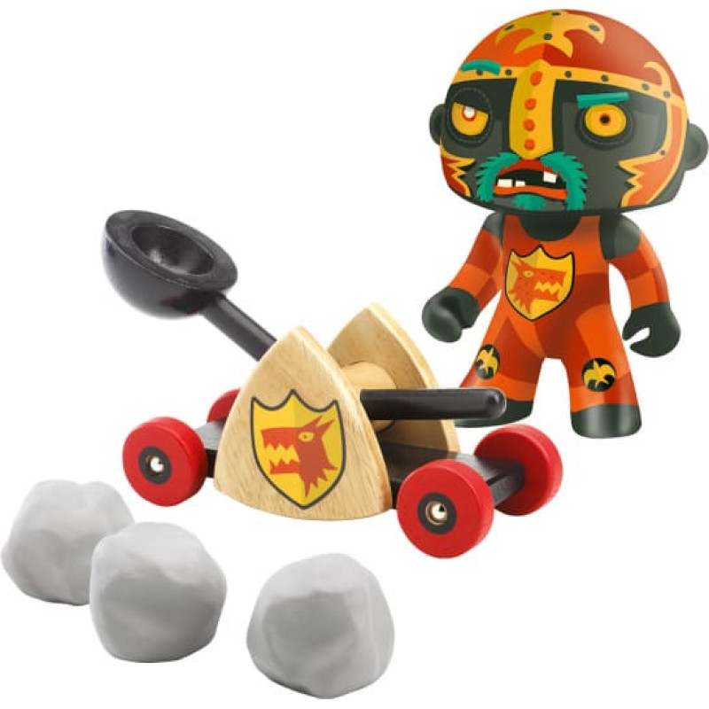 Djeco Arty Toys - Piratai - Baldy ir jo katapulta
