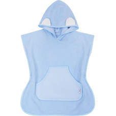 Bocioland hooded baby poncho blue BL183