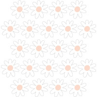 Pastelowe Lovesticker daisies VII