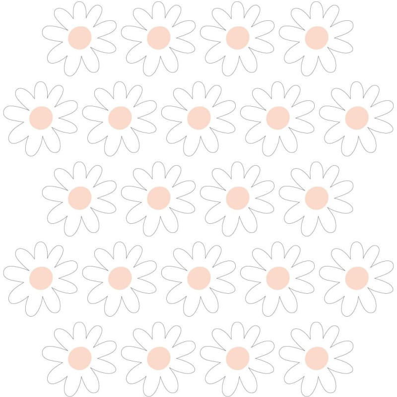 Pastelowe Lovesticker daisies VII