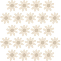 Pastelowe Lovesticker daisies V