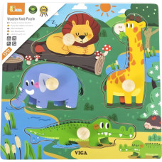 Viga 44593 Puzzle z uchwytami - dzikie zwierzęta