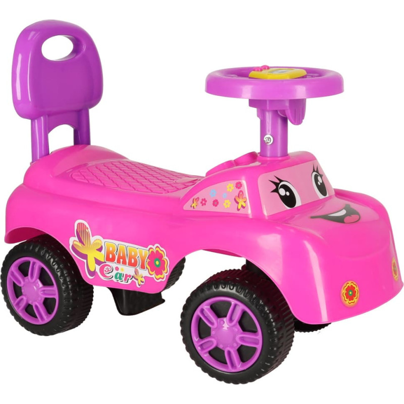 Stumiamas automobilis rožinės spalvos