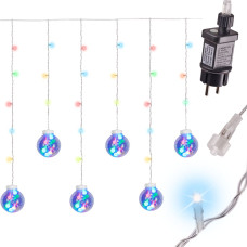 LED aizkaru gaismas karājas bumbiņas 3m 108LED daudzkrāsains