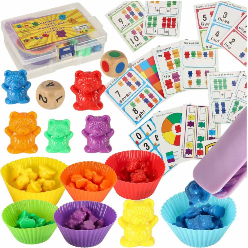 Teddy lācīši izglītojoša mācīšanās skaitīt montessori 44el.