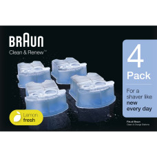 Braun keičiamos kasetės su valymo skysčiu skustuvams Clean&Renew - CCR3+1