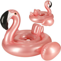 Pripučiamas vaikiškas plaukimo ratas su sėdyne „Flamingo“