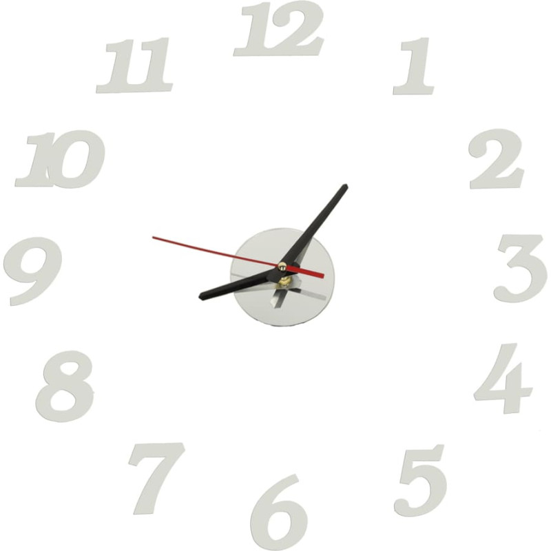 Sienas pulkstenis sudraba krāsā 12 stundas