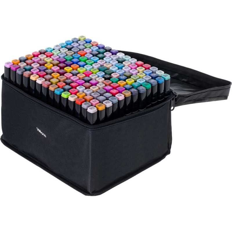 168 dvipusiai alkoholio žymekliai su stovu ir dėklu