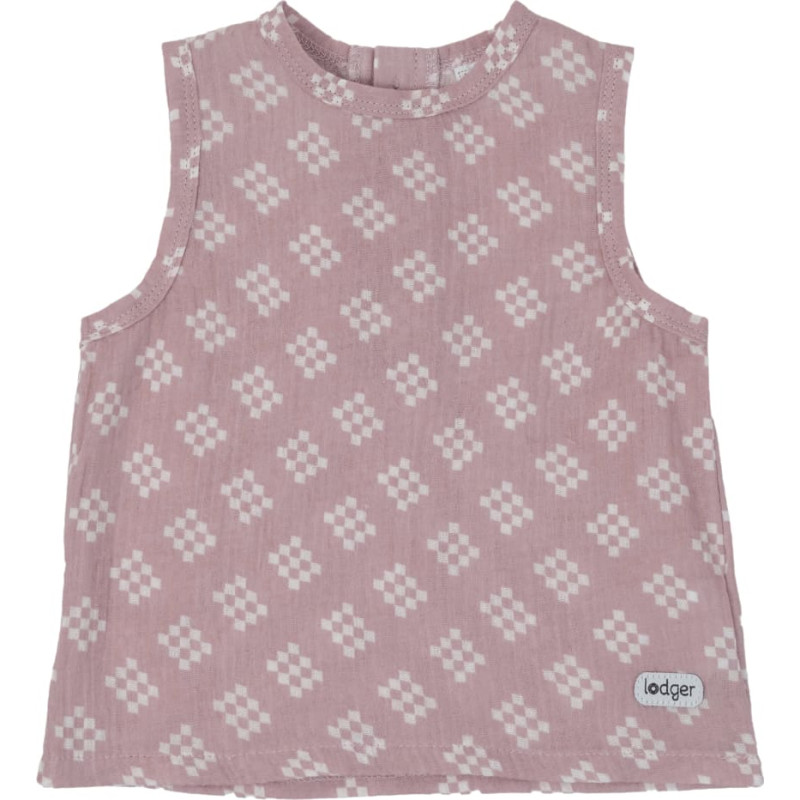Lodger Tank Topper Tribe Muslin vasaras mazuļu krekliņš bez piedurknēm, Rose, 74 cm - TP 107_74