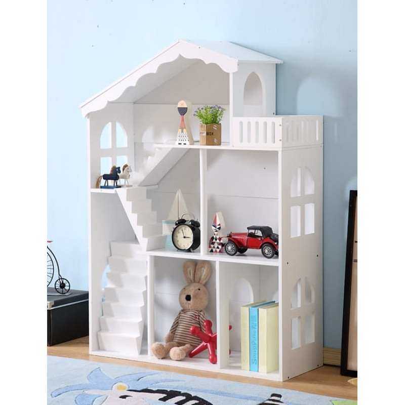 LULILO knygų lentyna–žaislų namelis, 2in1 knygų spinta CALLA 116 cm XXL