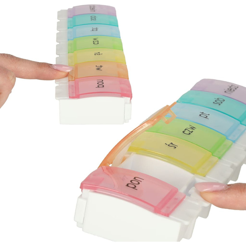 Savaitinis tablečių dėklas – 7 skyreliai