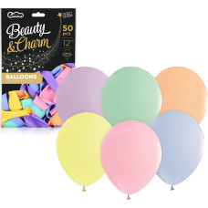 BALONY PASTELOWE MIX 12  50 SZTUK