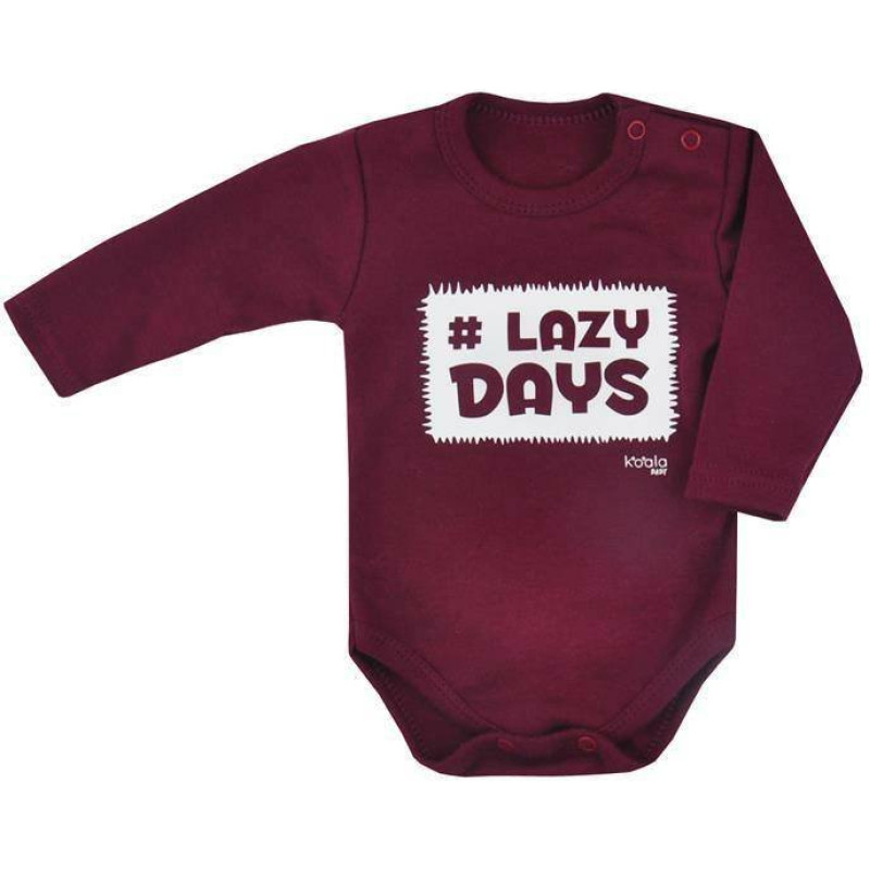 Koala Baby Bodysuit - LAZY DAY - DARK RED