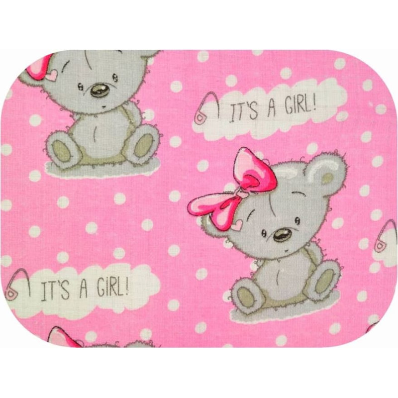 Ega Kids Diaper - 19478 - TETRA PRINT - EGA - GIRL - PINK - size 70x80 cm