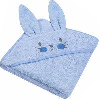 Duet Baby Rankšluostis - 328 - TERRY - ANIMALS II - BUNNY - 100x100 -  BLUE