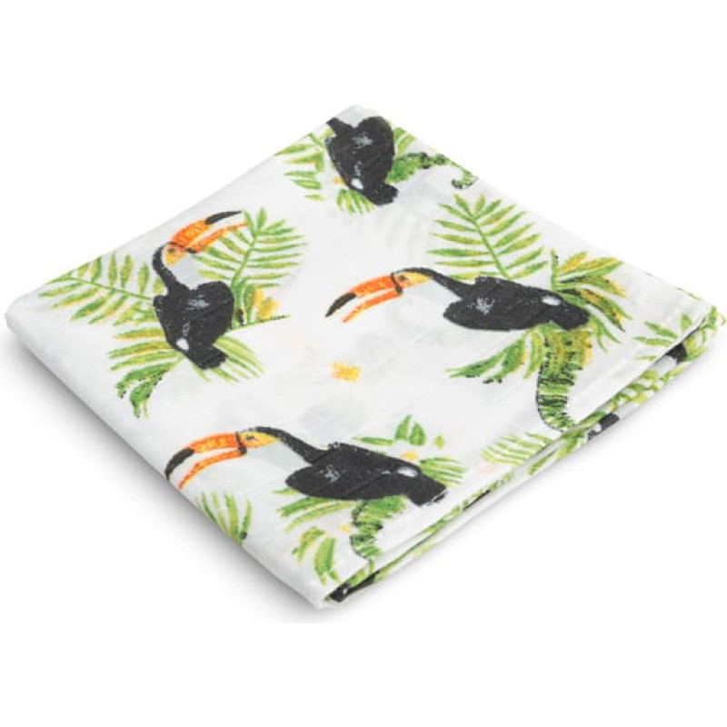 Sensillo Muslin swaddle blanket toucans