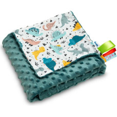 Sensillo MINKY BLANKET EMERALD DINOSAURS 75 X 100